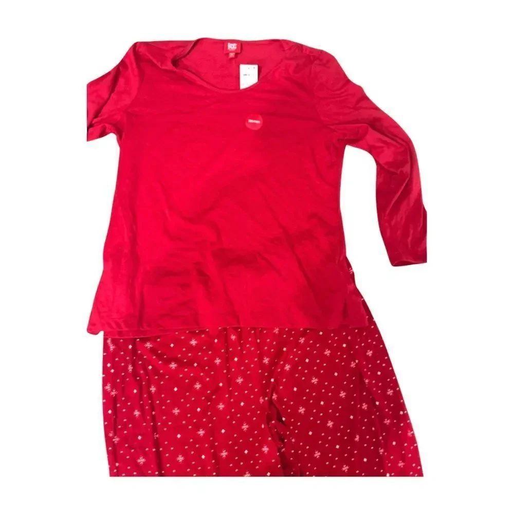 Pajama Set Women’s Soft Winter Lounge Chatter Club Pants Family PJ Top Christmas